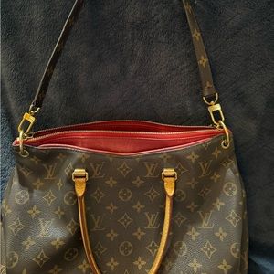 Authentic LV monogram Pallas and Cerise leather bag